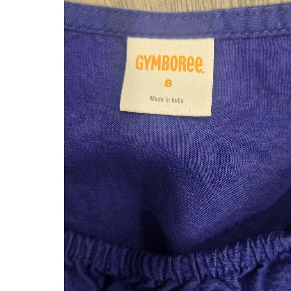 Gymboree Girls Blue Sleeveless Sequin Striped Hem Party Dress Size 8